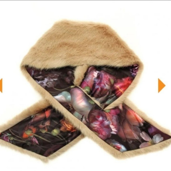 🍒NEW🍒 TED BAKER FAUX FUR SCARF - Picture 3 of 4